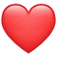 Punainen sydän emoji U+2764