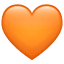 Oranssi sydän emoji U+1F9E1