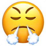 Whatsappissa ärtyneen näköinen emoji
