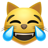 Kissan ilonkyyneleet emoji