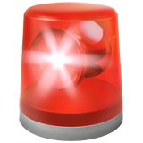 Punainen hälytysvalo emoji Whatsapp