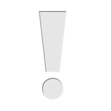 valkoinen huutomerkki