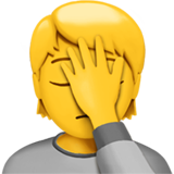 peittää kasvot kädellä