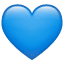 Sininen sydän emoji U+1F499 Sininen sydän emoji U+1F499