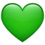 Vihreä sydän emoji U+1F49A Vihreä sydän emoji U+1F49A