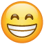 Virnistävät kasvot hymyilevillä silmillä emoji U+1F601 U+1F601 Virnistävät kasvot hymyilevillä silmillä emoji U+1F601 U+1F601